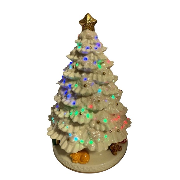 Avon Other - Avon Fiber Optic Tree White Porcelain 10" Christmas Musical Original Box w/Balls